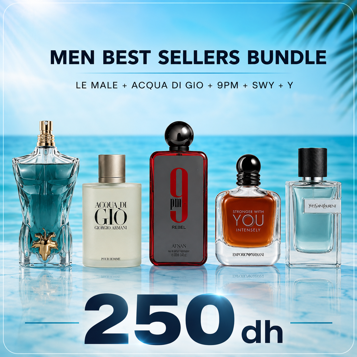 Pack Le Beau + Acqua di Girgio + 9pm Rebel + You intensely + Y